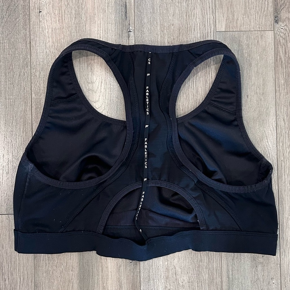 Fabletics Black Racerback Sports Bra - Picture 2 of 5